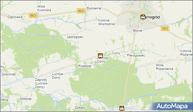 mapa Luchów Górny, Luchów Górny na mapie Targeo