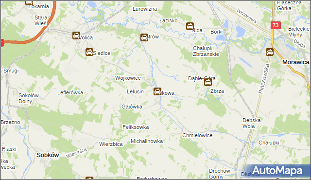 mapa Łukowa gmina Chęciny, Łukowa gmina Chęciny na mapie Targeo