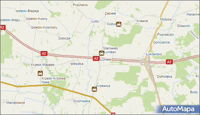 mapa Łuniew, Łuniew na mapie Targeo