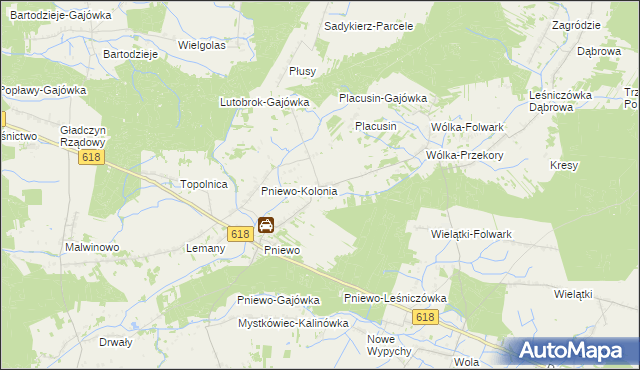 mapa Lutobrok, Lutobrok na mapie Targeo