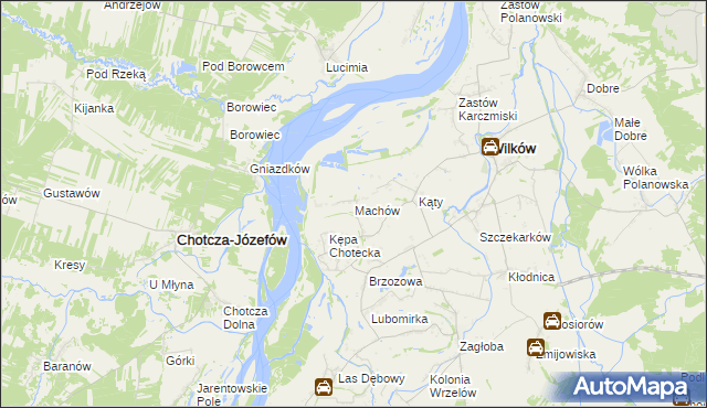 mapa Machów, Machów na mapie Targeo