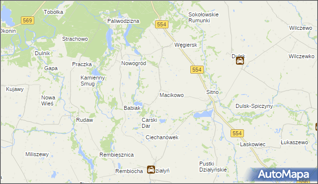 mapa Macikowo, Macikowo na mapie Targeo