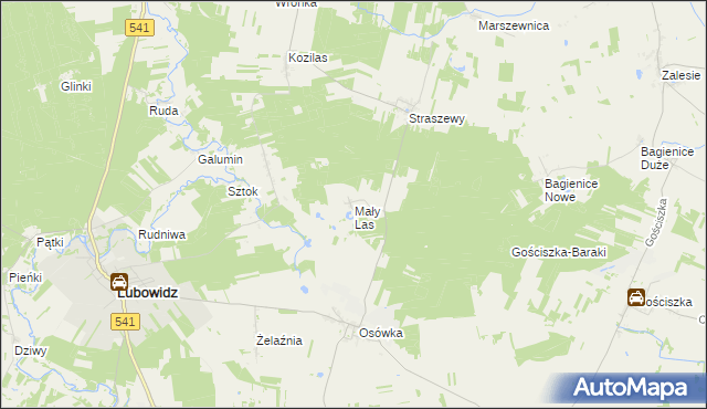 mapa Mały Las, Mały Las na mapie Targeo