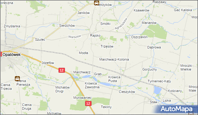 mapa Marchwacz-Kolonia, Marchwacz-Kolonia na mapie Targeo