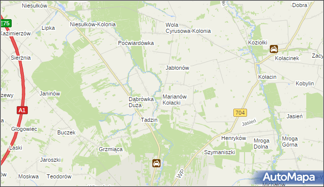 mapa Marianów Kołacki, Marianów Kołacki na mapie Targeo