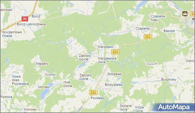 mapa Marszewska Góra, Marszewska Góra na mapie Targeo