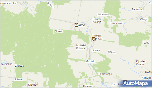 mapa Michałki Kolonia, Michałki Kolonia na mapie Targeo