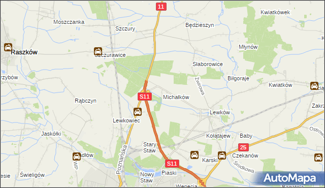 mapa Michałków, Michałków na mapie Targeo