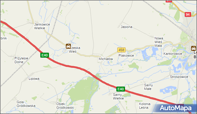 mapa Michałów gmina Olszanka, Michałów gmina Olszanka na mapie Targeo