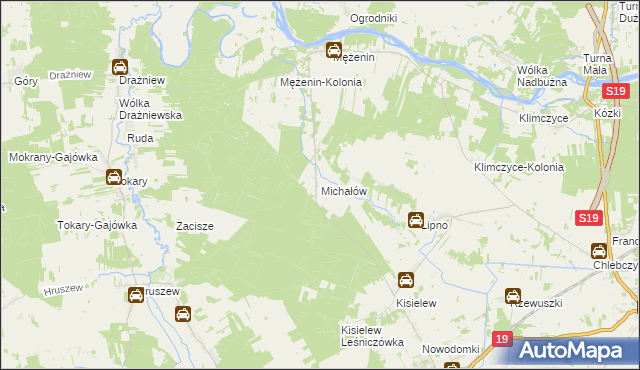 mapa Michałów gmina Platerów, Michałów gmina Platerów na mapie Targeo