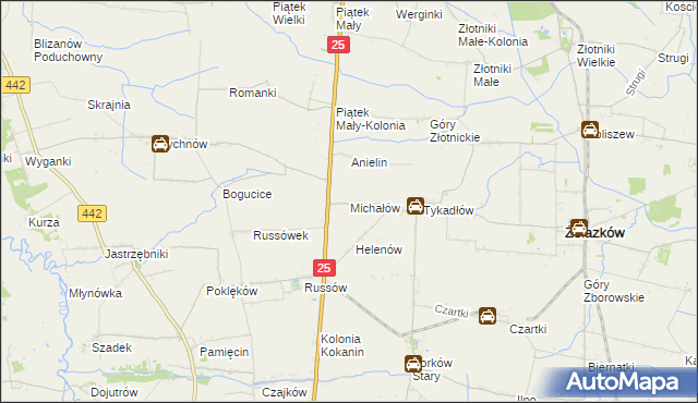 mapa Michałów gmina Żelazków, Michałów gmina Żelazków na mapie Targeo