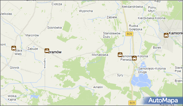 mapa Michałówka gmina Abramów, Michałówka gmina Abramów na mapie Targeo