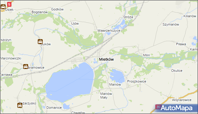 mapa Mietków, Mietków na mapie Targeo