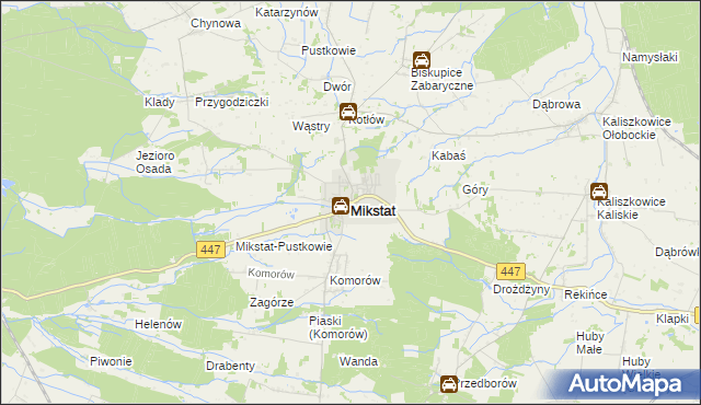 mapa Mikstat, Mikstat na mapie Targeo