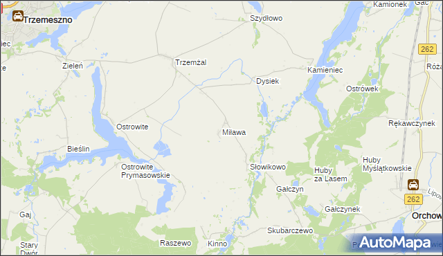 mapa Miława, Miława na mapie Targeo