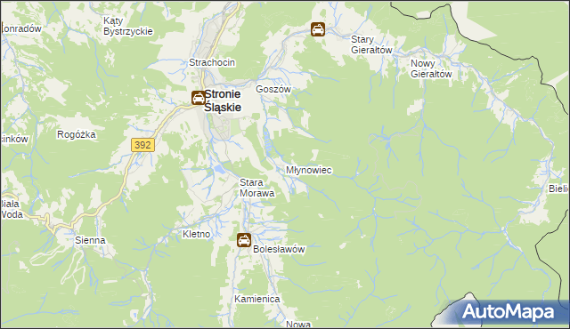 mapa Młynowiec, Młynowiec na mapie Targeo