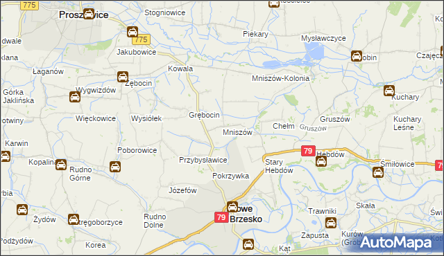 mapa Mniszów, Mniszów na mapie Targeo