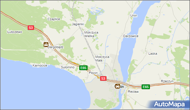 mapa Mokrzyca Mała, Mokrzyca Mała na mapie Targeo