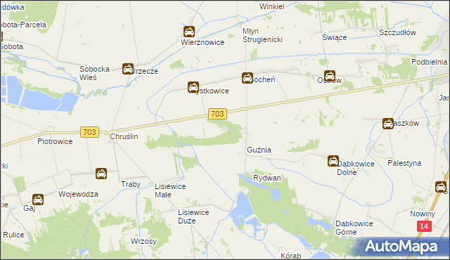 mapa Mystkowice Małe, Mystkowice Małe na mapie Targeo