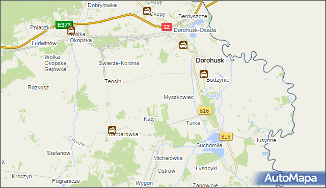 mapa Myszkowiec, Myszkowiec na mapie Targeo