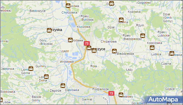 mapa Nawsie Kołaczyckie, Nawsie Kołaczyckie na mapie Targeo