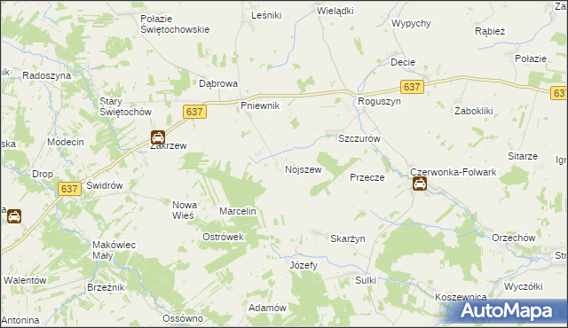 mapa Nojszew, Nojszew na mapie Targeo