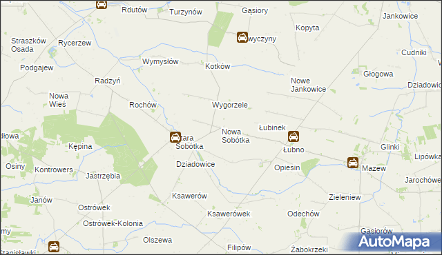 mapa Nowa Sobótka, Nowa Sobótka na mapie Targeo