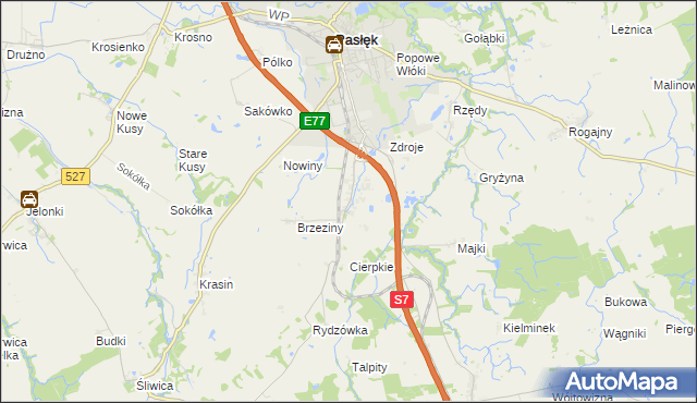 mapa Nowa Wieś gmina Pasłęk, Nowa Wieś gmina Pasłęk na mapie Targeo