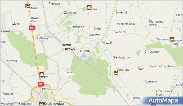 mapa Nowe Grodno, Nowe Grodno na mapie Targeo
