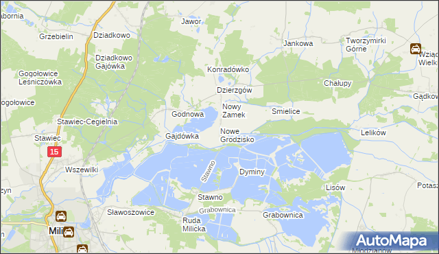 mapa Nowe Grodzisko, Nowe Grodzisko na mapie Targeo