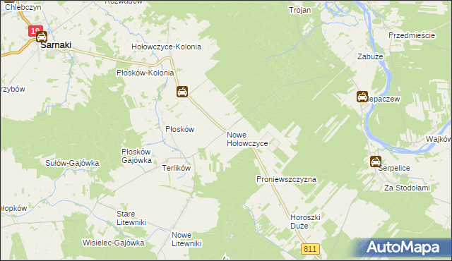 mapa Nowe Hołowczyce, Nowe Hołowczyce na mapie Targeo