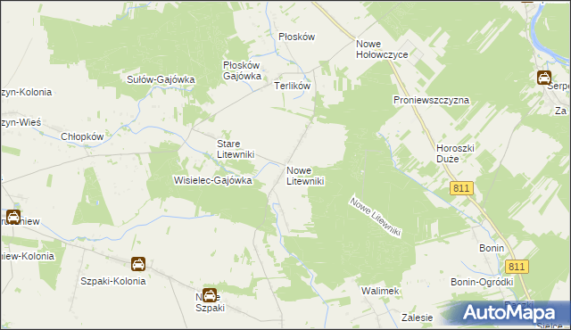 mapa Nowe Litewniki, Nowe Litewniki na mapie Targeo
