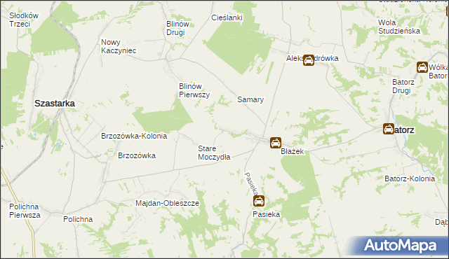 mapa Nowe Moczydła, Nowe Moczydła na mapie Targeo