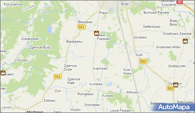 mapa Nowe Piastowo, Nowe Piastowo na mapie Targeo