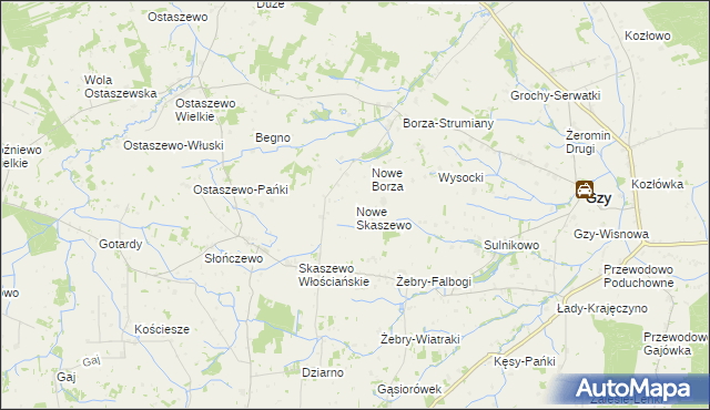 mapa Nowe Skaszewo, Nowe Skaszewo na mapie Targeo
