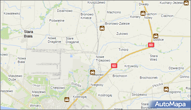 mapa Nowe Trzepowo, Nowe Trzepowo na mapie Targeo