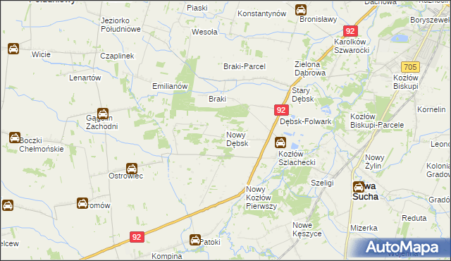 mapa Nowy Dębsk, Nowy Dębsk na mapie Targeo