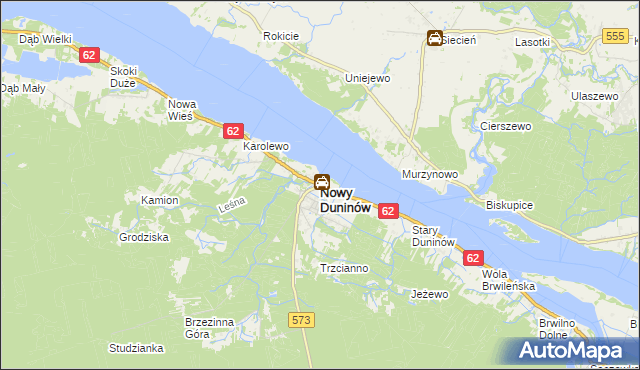 mapa Nowy Duninów, Nowy Duninów na mapie Targeo