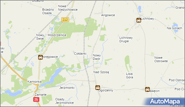 mapa Nowy Dwór gmina Chojnice, Nowy Dwór gmina Chojnice na mapie Targeo