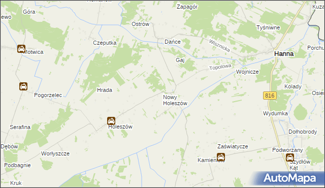 mapa Nowy Holeszów, Nowy Holeszów na mapie Targeo