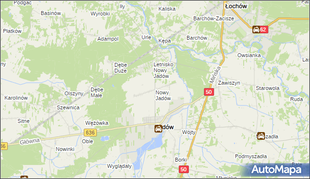 mapa Nowy Jadów, Nowy Jadów na mapie Targeo