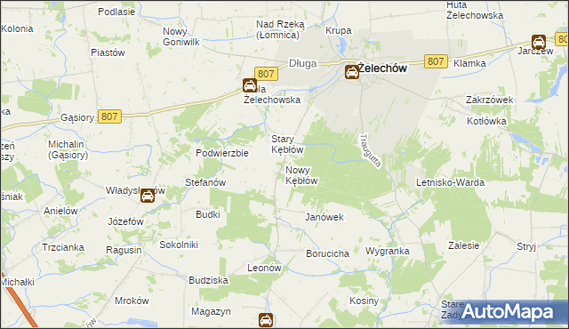 mapa Nowy Kębłów, Nowy Kębłów na mapie Targeo