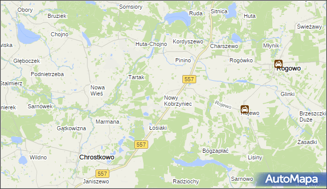 mapa Nowy Kobrzyniec, Nowy Kobrzyniec na mapie Targeo