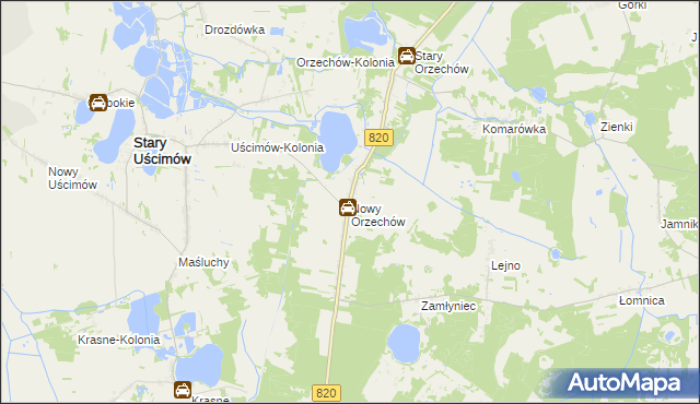 mapa Nowy Orzechów, Nowy Orzechów na mapie Targeo