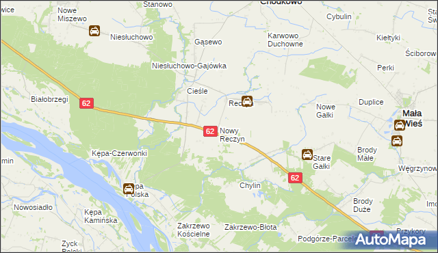 mapa Nowy Reczyn, Nowy Reczyn na mapie Targeo