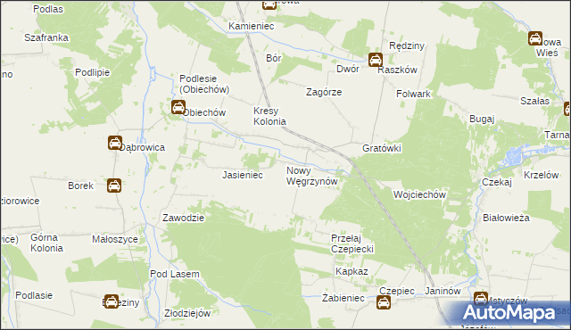 mapa Nowy Węgrzynów, Nowy Węgrzynów na mapie Targeo