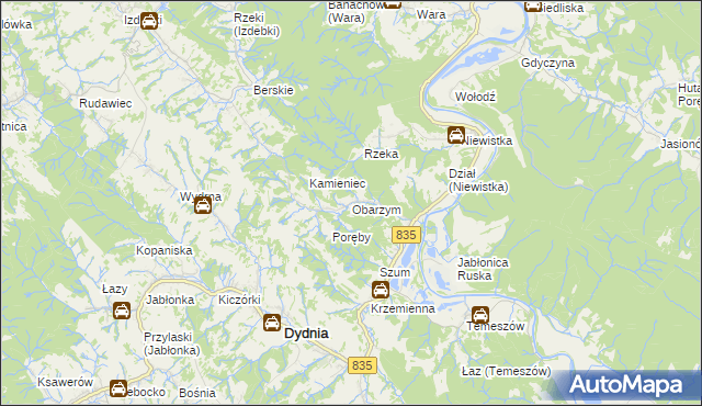 mapa Obarzym, Obarzym na mapie Targeo