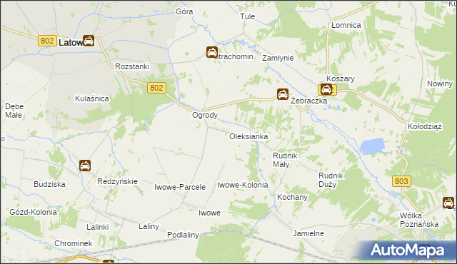 mapa Oleksianka, Oleksianka na mapie Targeo