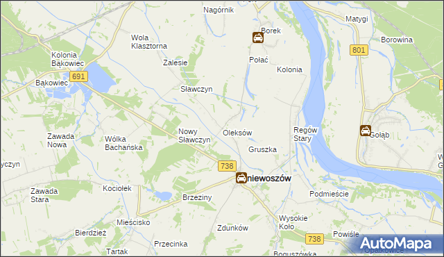 mapa Oleksów, Oleksów na mapie Targeo