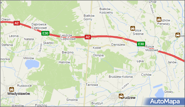 mapa Olimpia, Olimpia na mapie Targeo